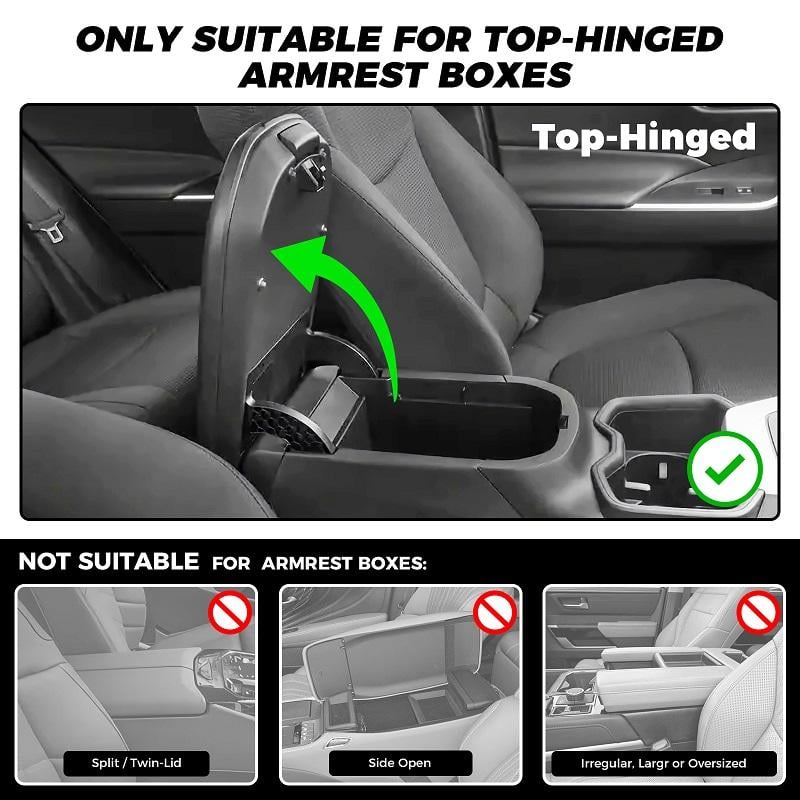 🔥 Multifunctional PU Leather Car Armrest Box Mat