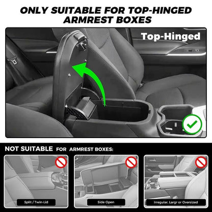 🔥 Multifunctional PU Leather Car Armrest Box Mat