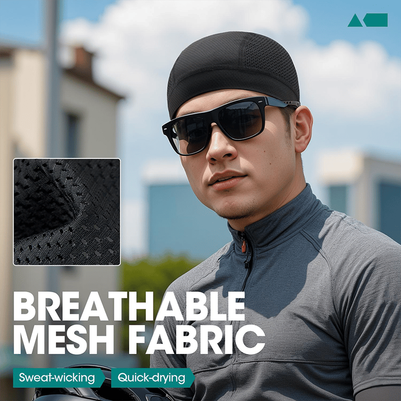 🧢  Breathable Skull Cap | Lightweight Sweat-Wicking Head Wrap