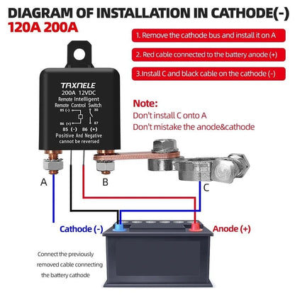 Dailyardtool® WIRELESS REMOTE CONTROL BATTERY RELAY SWITCH