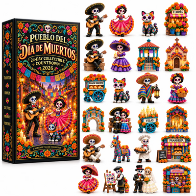Pueblo del Día de Muertos 24-Day Collectible Countdown Calendar