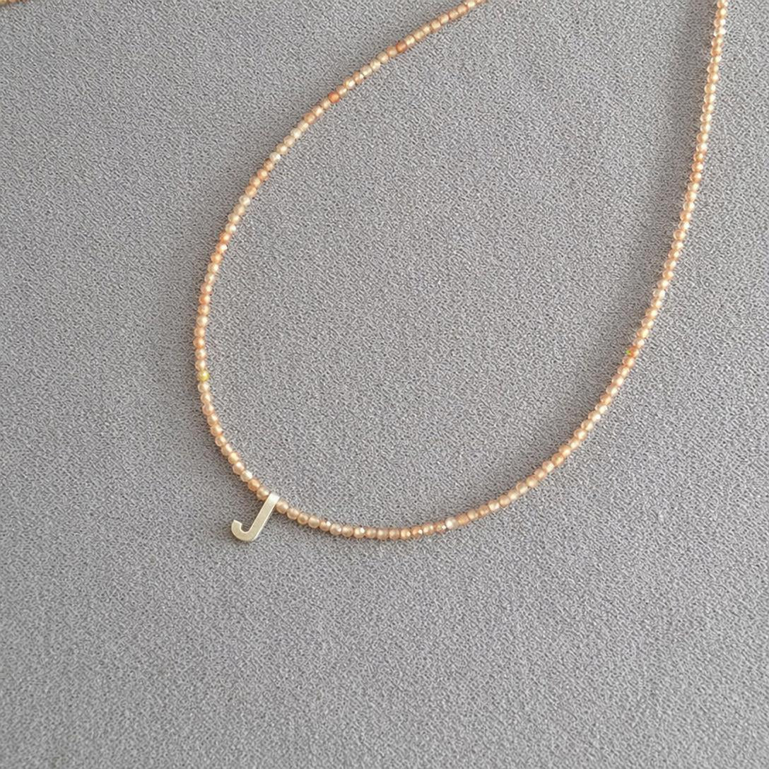 📢📢40% OFF !! ⏰Romantic Initial Beaded Choker Necklace