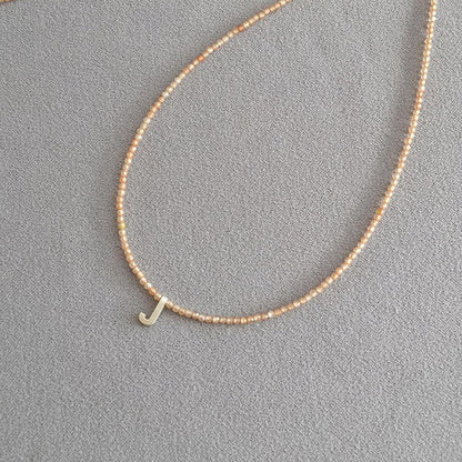 📢📢40% OFF !! ⏰Romantic Initial Beaded Choker Necklace