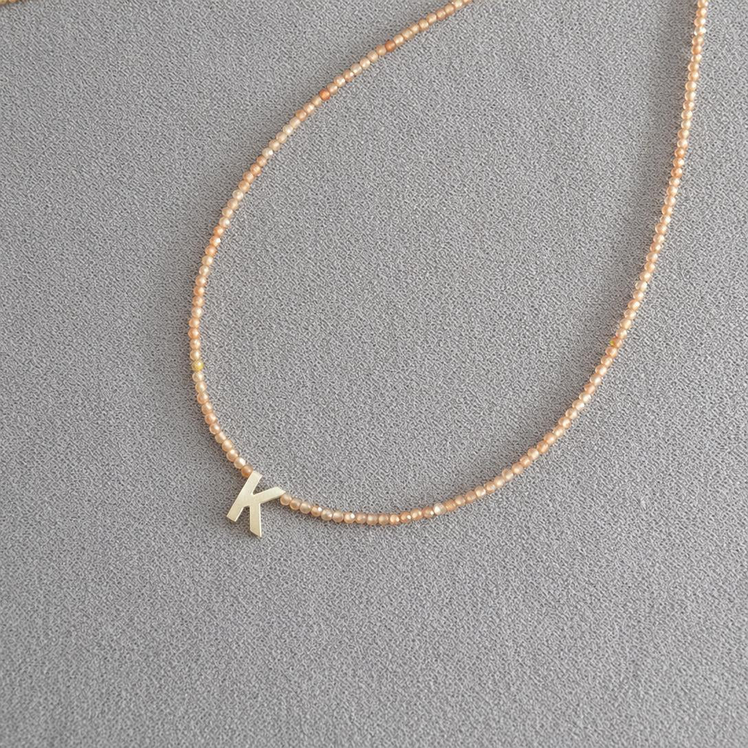 📢📢40% OFF !! ⏰Romantic Initial Beaded Choker Necklace