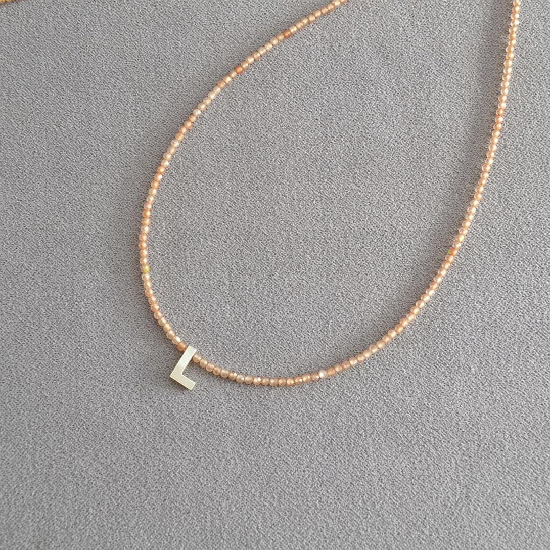 📢📢40% OFF !! ⏰Romantic Initial Beaded Choker Necklace