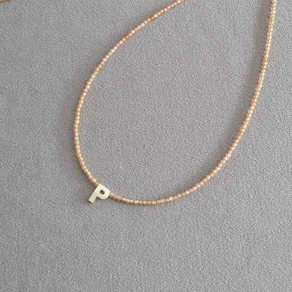 📢📢40% OFF !! ⏰Romantic Initial Beaded Choker Necklace