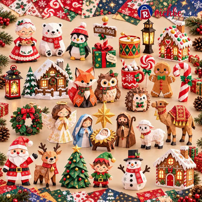 🧘Relaxing & Beginner-Friendly- 3D DIY Paper Christmas(💕Step-by-Step Guide Included) - All Collections