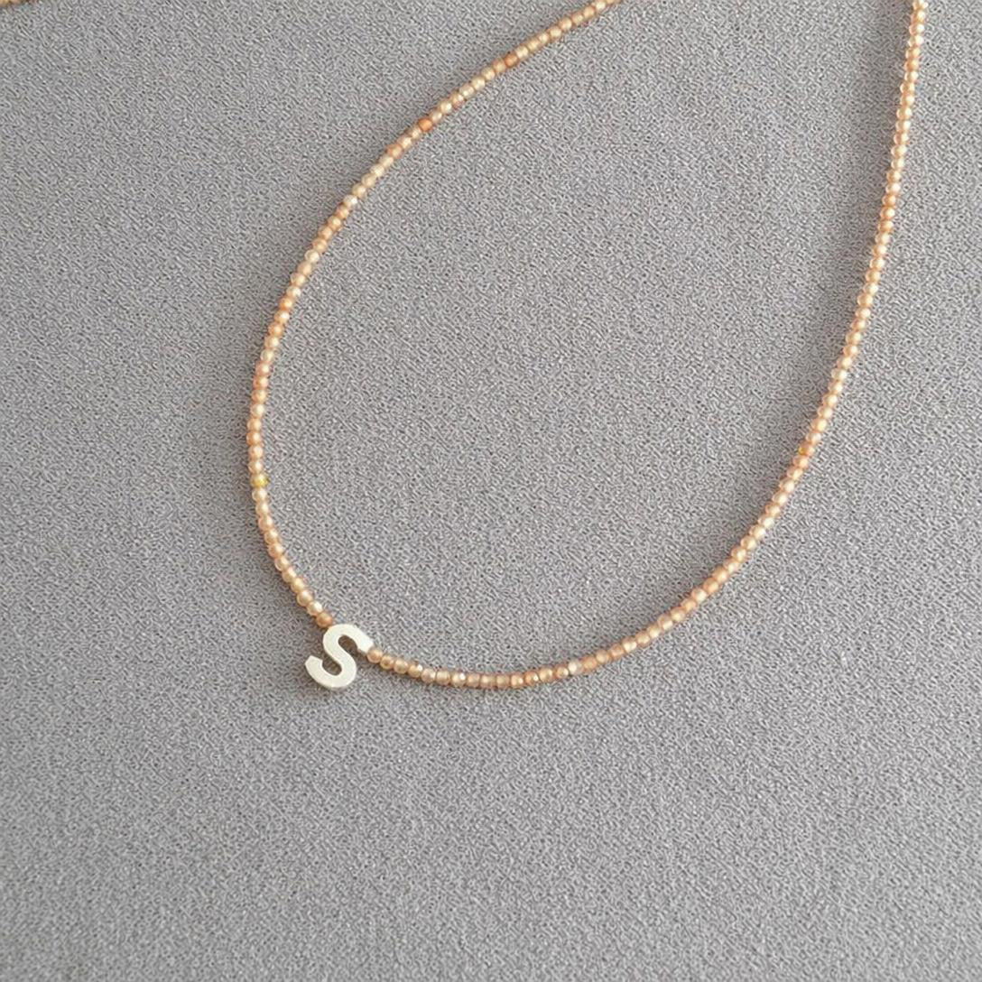 📢📢40% OFF !! ⏰Romantic Initial Beaded Choker Necklace