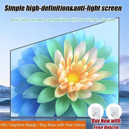 ⏰📺HD Matte White Projection Screen, Immersive Home Theater🎬🌟