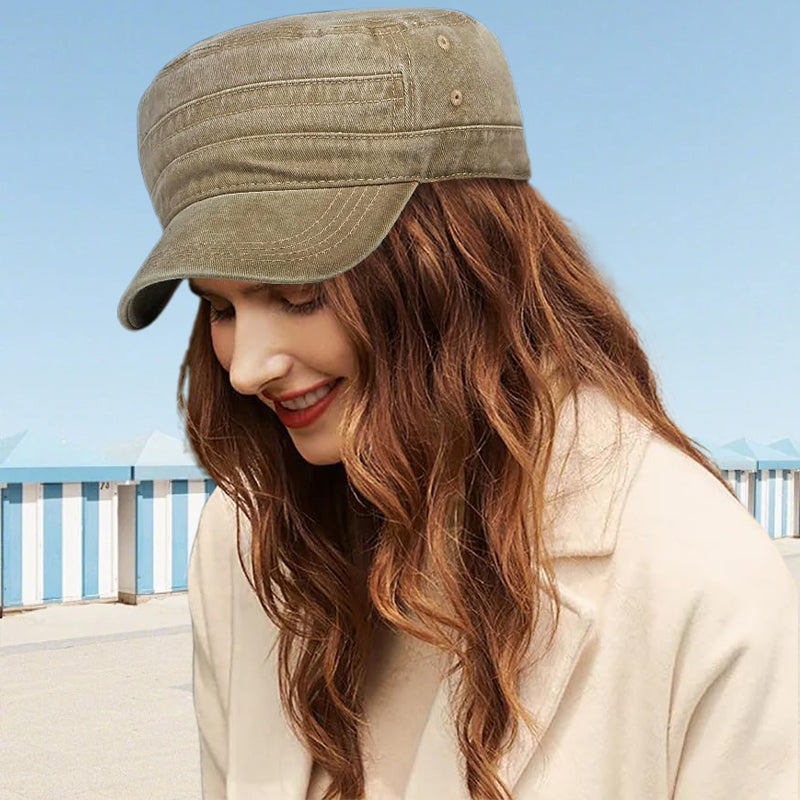 📢📢30% OFF⏰ Flat-Top Duckbill Cap – Fashionable, Breathable, Distressed