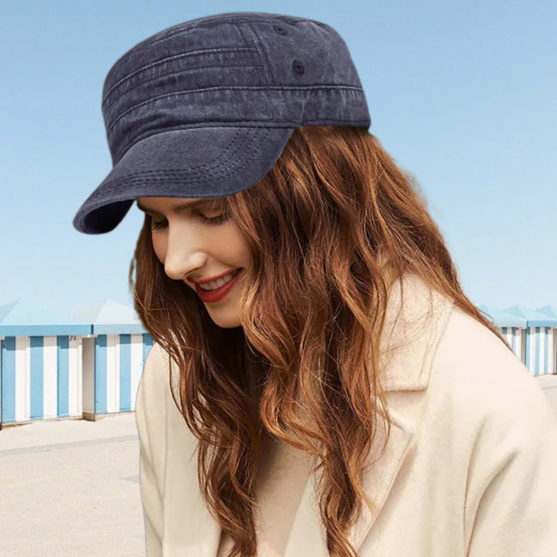 📢📢30% OFF⏰ Flat-Top Duckbill Cap – Fashionable, Breathable, Distressed