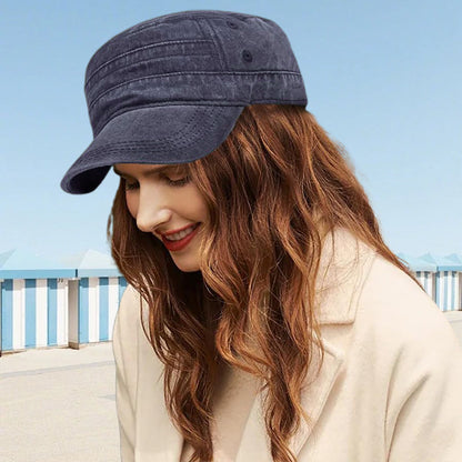 📢📢30% OFF⏰ Flat-Top Duckbill Cap – Fashionable, Breathable, Distressed
