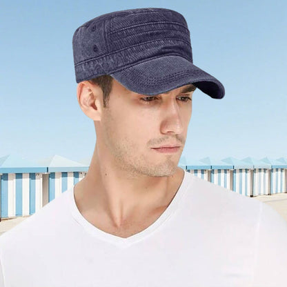 📢📢30% OFF⏰ Flat-Top Duckbill Cap – Fashionable, Breathable, Distressed