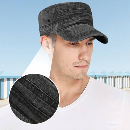 📢📢30% OFF⏰ Flat-Top Duckbill Cap – Fashionable, Breathable, Distressed