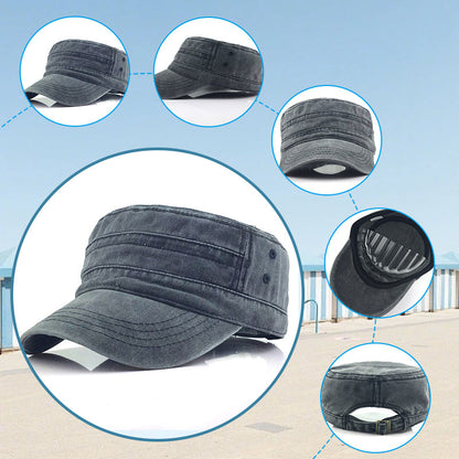 📢📢30% OFF⏰ Flat-Top Duckbill Cap – Fashionable, Breathable, Distressed