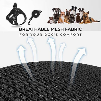 🐕 One Piece Pet Vest Leash – Adjustable & breathable mesh