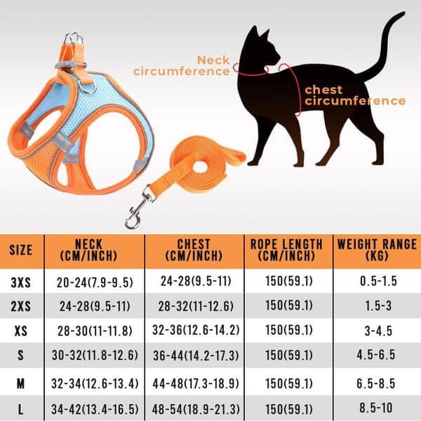 🐕 One Piece Pet Vest Leash – Adjustable & breathable mesh