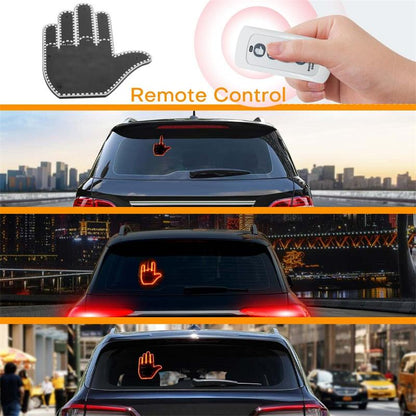 ✋48% OFF NOW! Car Hand Gesture LED Light with Remote Control, Funny Rear Window Finger Signal Light, Novelty Car Decor Lamp for Rear Windshield