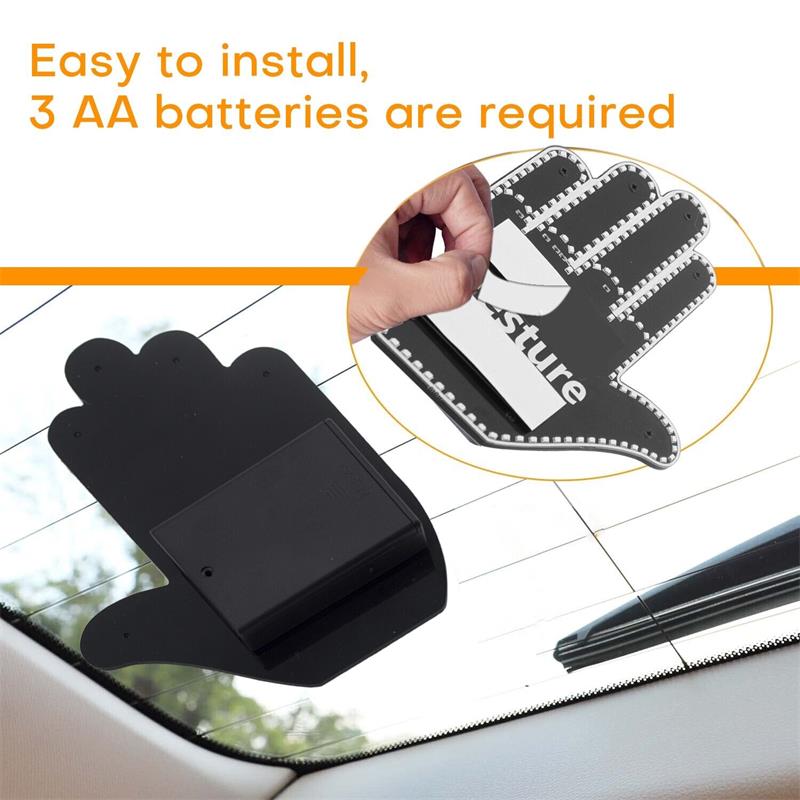 ✋48% OFF NOW! Car Hand Gesture LED Light with Remote Control, Funny Rear Window Finger Signal Light, Novelty Car Decor Lamp for Rear Windshield