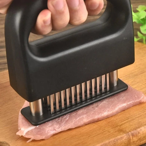 🎉 Meat Tenderizer with 48 Stainless Steel Blades – Tenderize in Seconds, Dishwasher-Safe