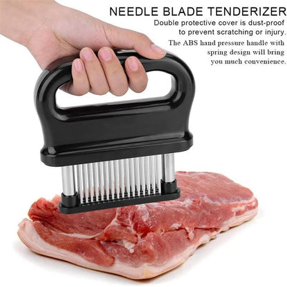 🎉 Meat Tenderizer with 48 Stainless Steel Blades – Tenderize in Seconds, Dishwasher-Safe