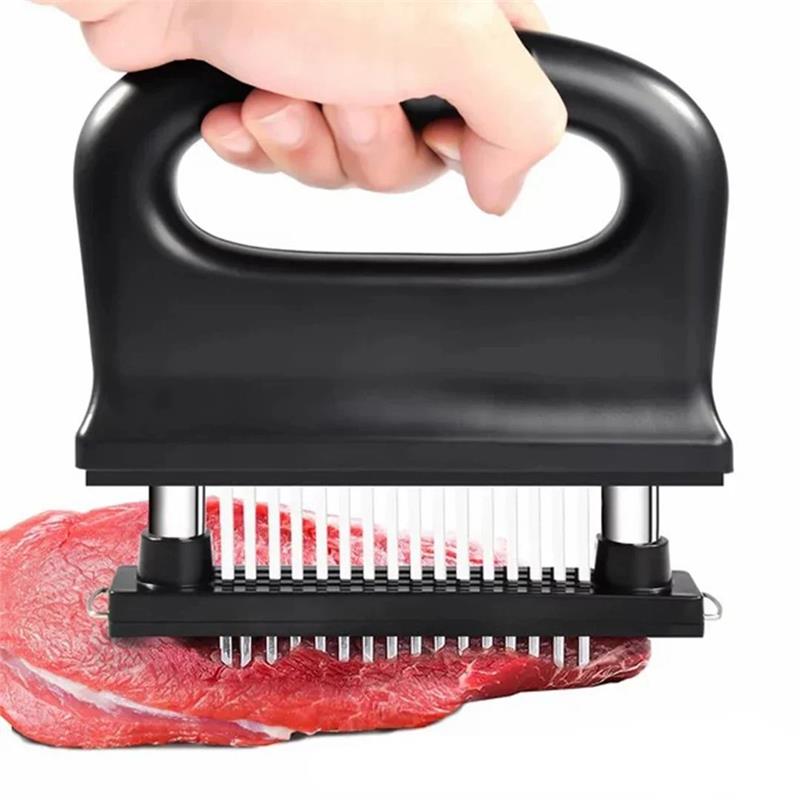 🎉 Meat Tenderizer with 48 Stainless Steel Blades – Tenderize in Seconds, Dishwasher-Safe