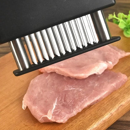 🎉 Meat Tenderizer with 48 Stainless Steel Blades – Tenderize in Seconds, Dishwasher-Safe