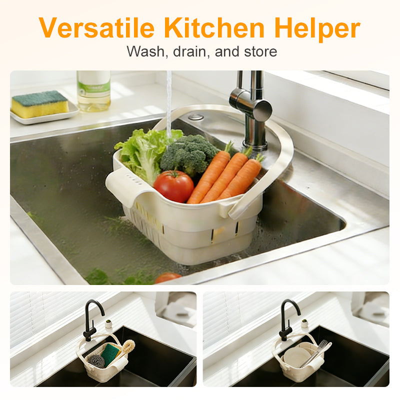 🥦40% OFF!🍅Collapsible Faucet-Hanging Sink Strainer Basket