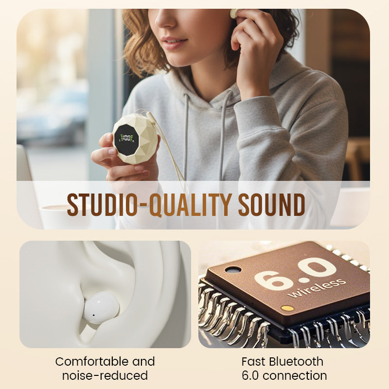 📢📢 ⏰Mini Wireless Earbuds with Digital Display Case – Lightweight, Comfortable & Dead Easy to Use