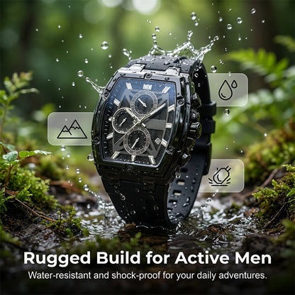 🔥Modern Barrel-Shaped Case Watch for Men