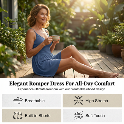 💕 Women‘s Ribbed Knit Romper – Breathable & skin-friendly