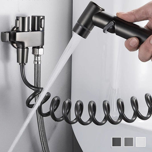 1-In-2-Out Dual Control Valve & Bidet Sprayer Set
