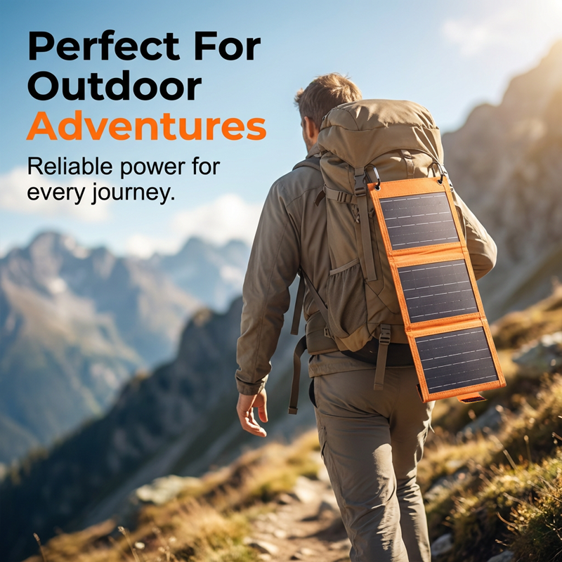 ☀️ Portable Solar Panel – Foldable, USB Charging, Weather-Resistant