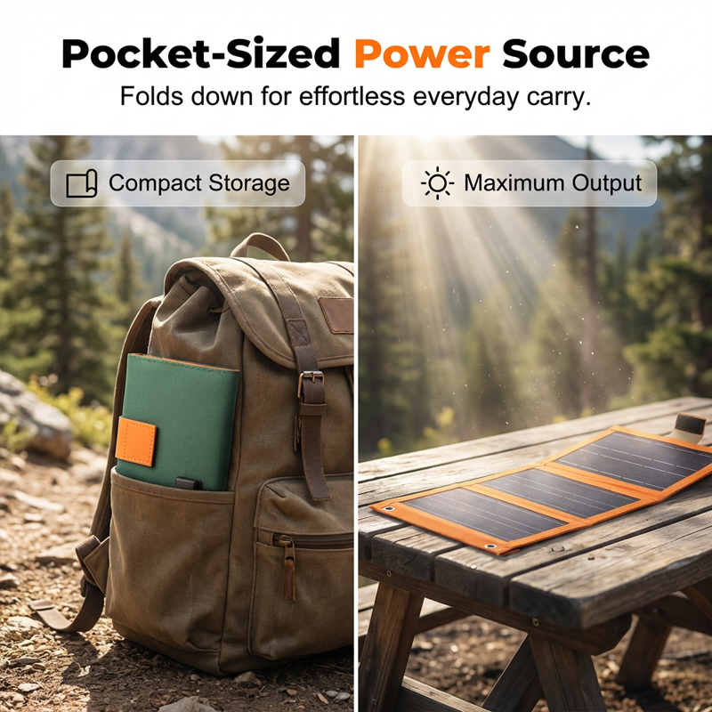 ☀️ Portable Solar Panel – Foldable, USB Charging, Weather-Resistant