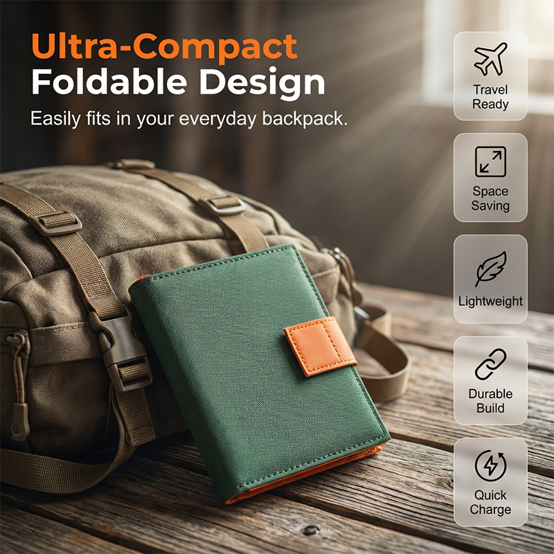 ☀️ Portable Solar Panel – Foldable, USB Charging, Weather-Resistant