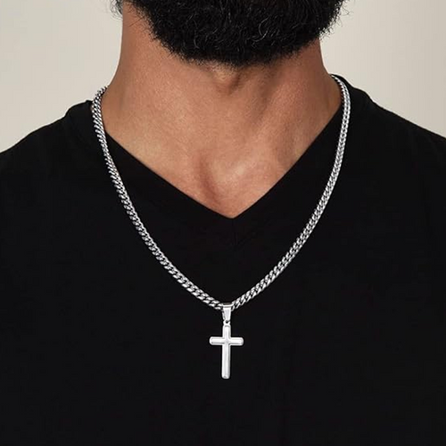 ➕Men's Stainless Steel Cross Pendant Necklace