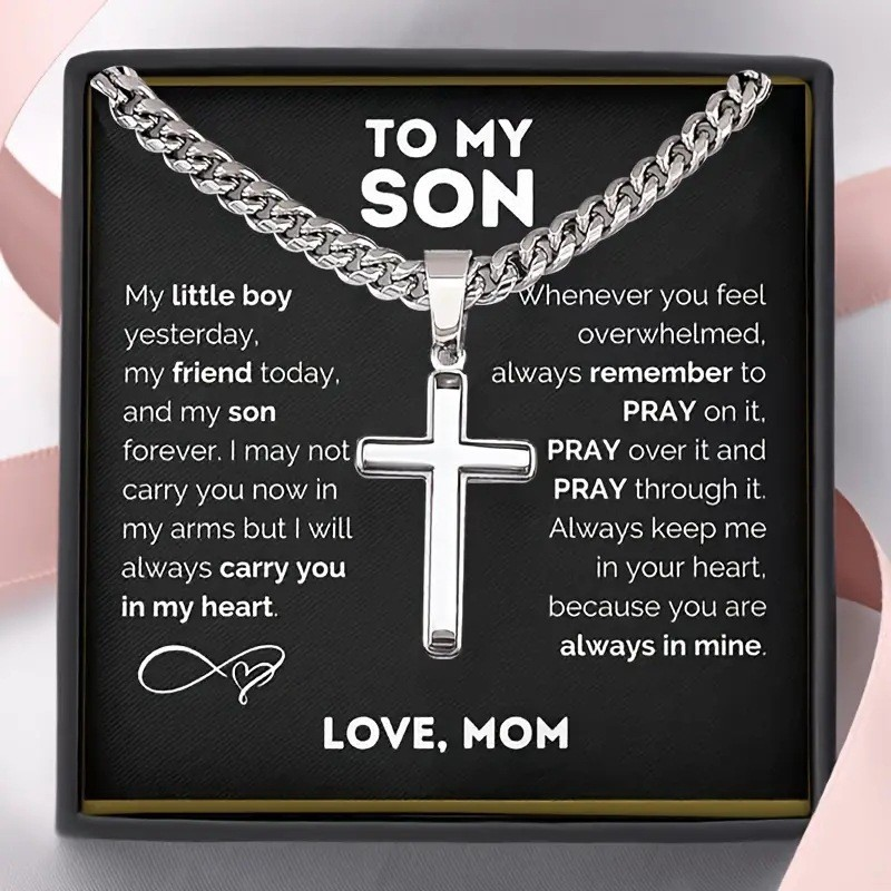 ➕Men's Stainless Steel Cross Pendant Necklace