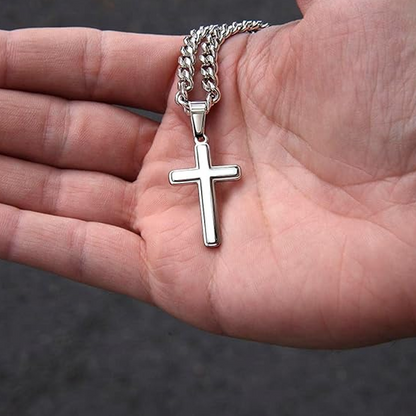 ➕Men's Stainless Steel Cross Pendant Necklace