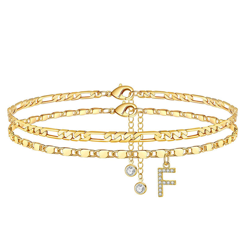 💖 Layered Gold Ankle Bracelet for Women