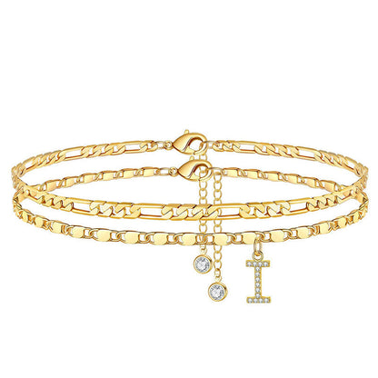 💖 Layered Gold Ankle Bracelet for Women