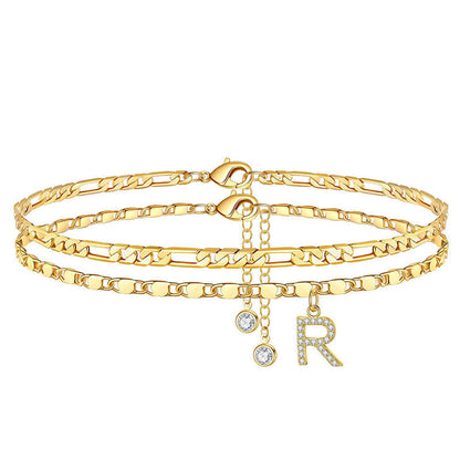💖 Layered Gold Ankle Bracelet for Women