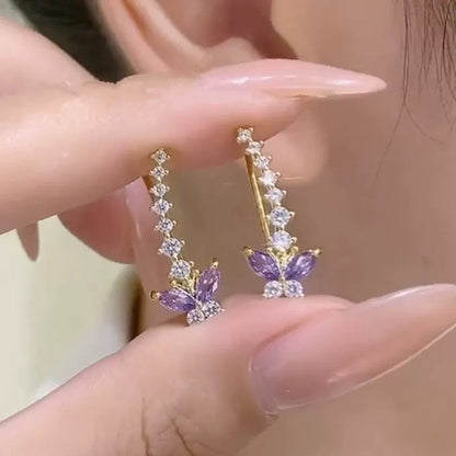💕Sparkling Butterfly Crawler Earrings
