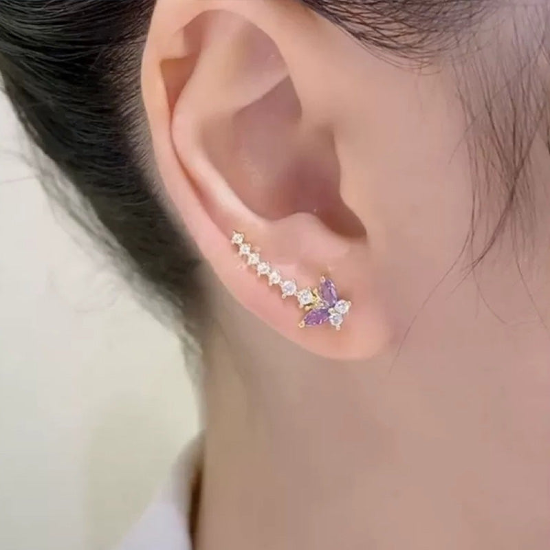 💕Sparkling Butterfly Crawler Earrings