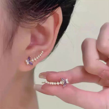 💕Sparkling Butterfly Crawler Earrings