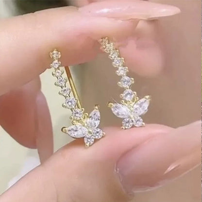 💕Sparkling Butterfly Crawler Earrings