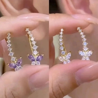 💕Sparkling Butterfly Crawler Earrings
