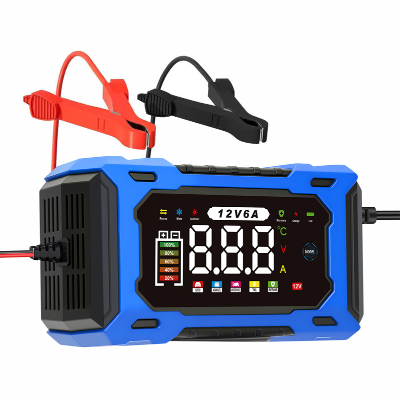 🔋 12V 6A Smart Car Battery Charger – Pulse Repair Technology, Auto Maintain & Desulfation 🚗⚡