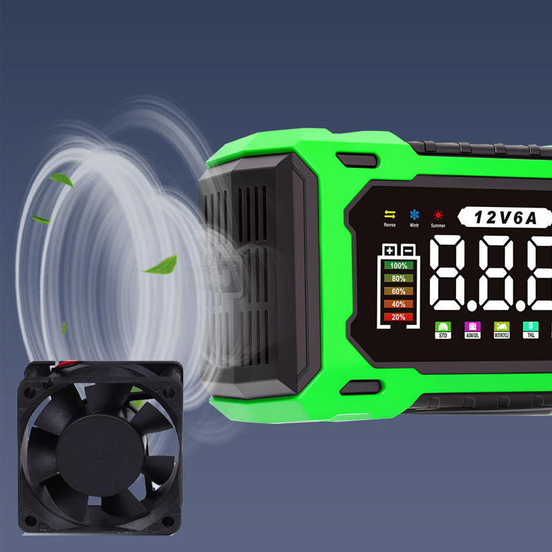 🔋 12V 6A Smart Car Battery Charger – Pulse Repair Technology, Auto Maintain & Desulfation 🚗⚡