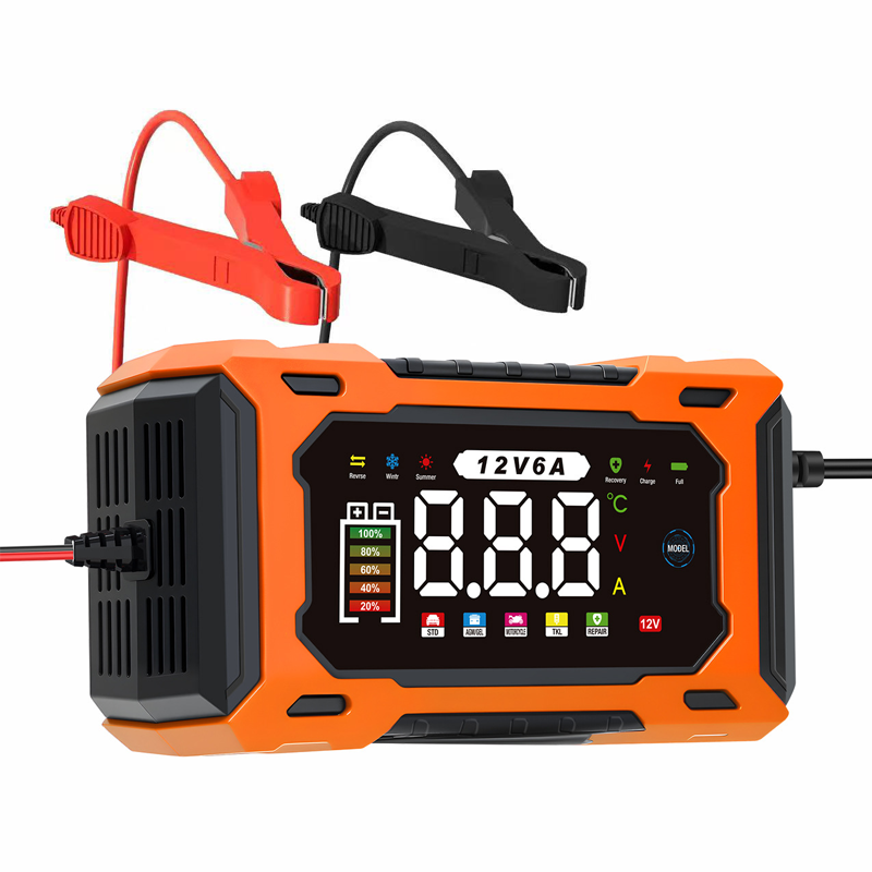 🔋 12V 6A Smart Car Battery Charger – Pulse Repair Technology, Auto Maintain & Desulfation 🚗⚡