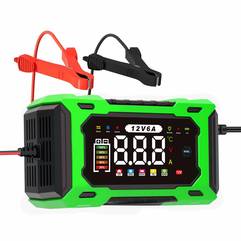 🔋 12V 6A Smart Car Battery Charger – Pulse Repair Technology, Auto Maintain & Desulfation 🚗⚡